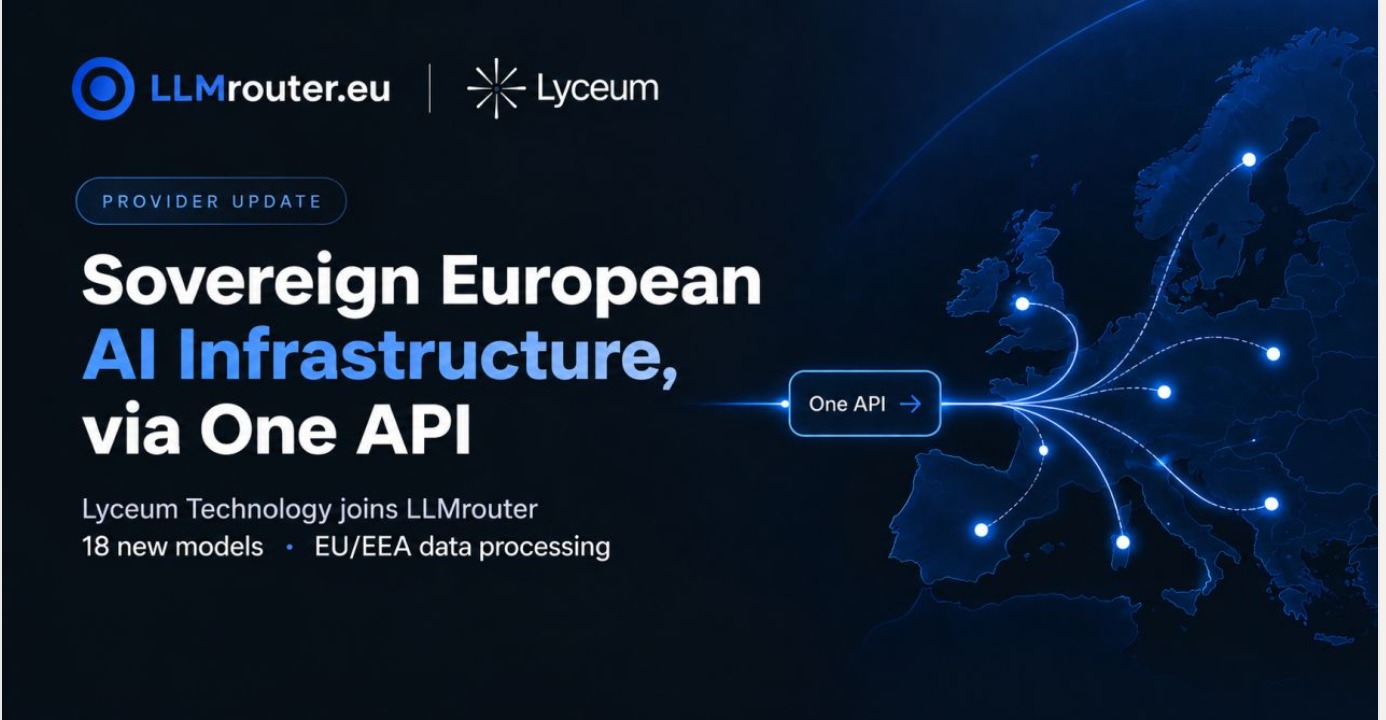 Titelbild zur Meldung: Lyceum erweitert die Infrastruktur-Auswahl von LLMrouter